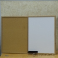 36 x 24 Combo Melamine Whiteboard / Cork Bulletin Pin Board